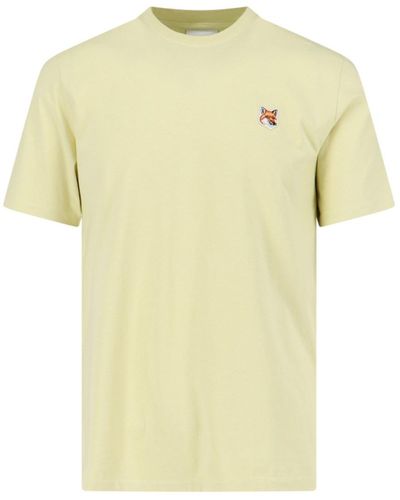 Maison Kitsuné 'fox Head' T-shirt - Yellow
