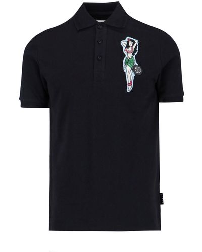 Philipp Plein Logo Polo Shirt - Black