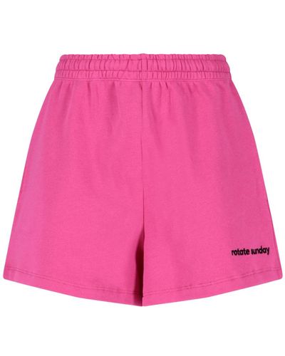 ROTATE BIRGER CHRISTENSEN 'roda' Sports Shorts - Pink