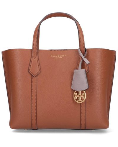Tory Burch Small 'perry' Shopping Bag - Brown