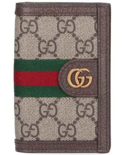 Gucci "ophidia Gg" Bi-fold Card Holder - White