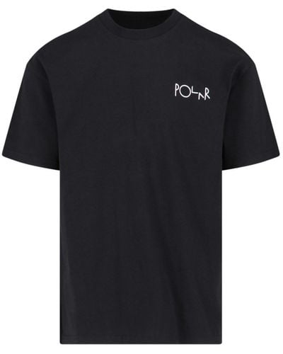 POLAR SKATE "stroke Logo" T-shirt - Black