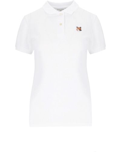 Maison Kitsuné Polo Shirt "fox Head Patch" - White