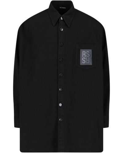 Raf Simons Logo Shirt Jacket - Black