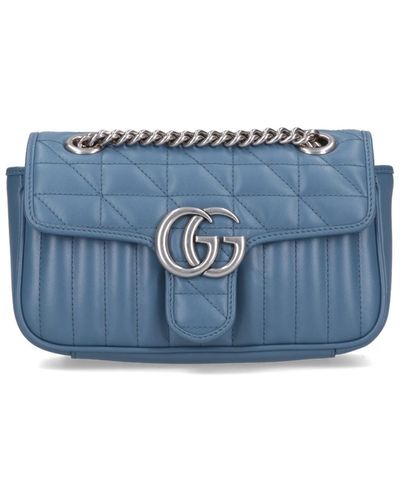 Gucci 'GG Marmont' Mini Bag - Blue