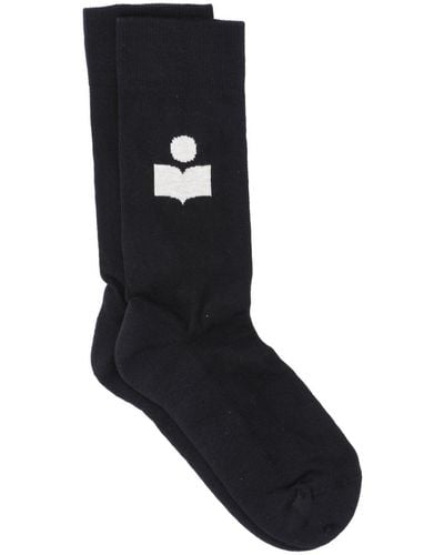 Isabel Marant Logo Socks - Black