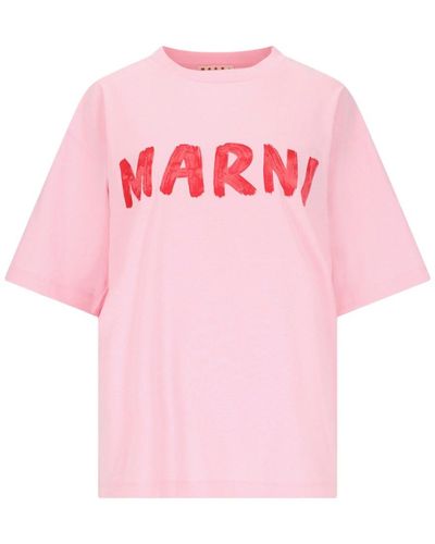 Marni T-Shirt Logo - Rosa