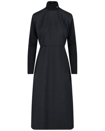 Prada High Neck Maxi Dress - Black