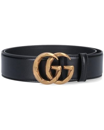 Gucci 'Gg Marmont' Big Belt - Black