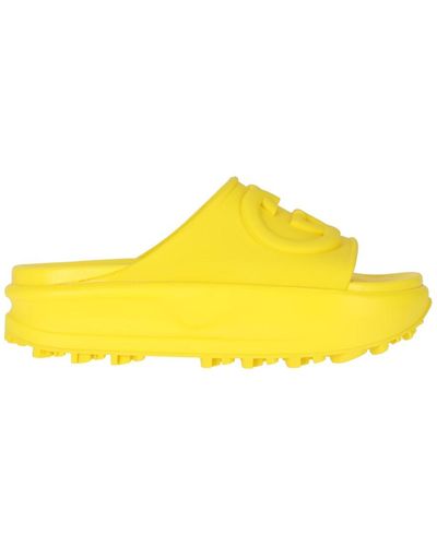 Gucci 'crossing Gg' Sandals - Yellow