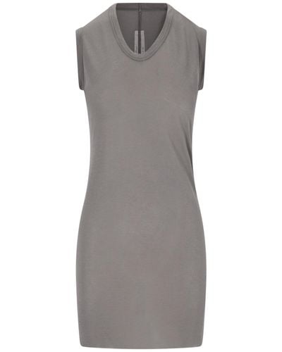 Rick Owens Basic Mini Dress - Gray