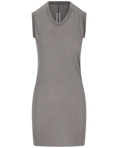 Rick Owens Basic Mini Dress - Grey