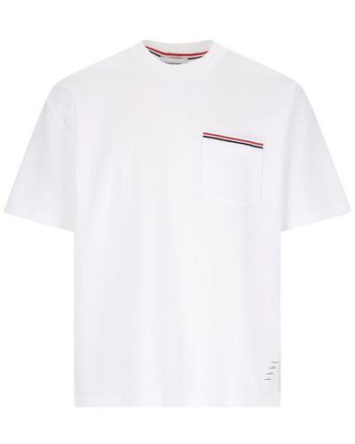 Thom Browne T-Shirt Taschino - Bianco