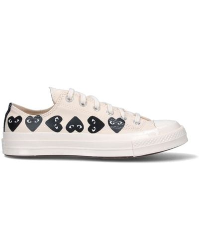 COMME DES GARÇONS PLAY Sneakers Low Top "Converse Multi Heart Chuck 70 - Bianco