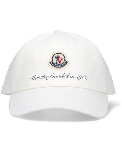 Moncler Logo Baseball Cap - White
