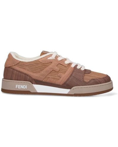 Fendi "match" Low Trainers - Brown
