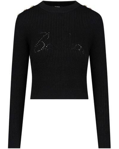 Balmain Logo Sweater - Black