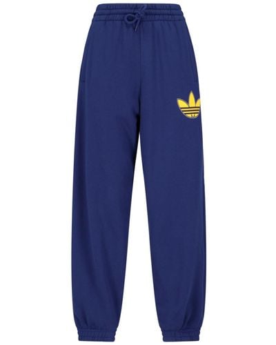 adidas 'pearl Trefoil' Sporty Trousers - Blue