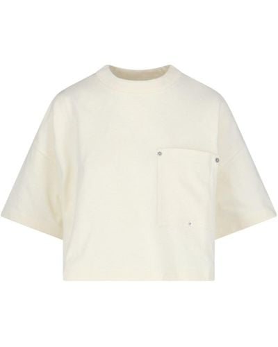 Bottega Veneta T-Shirt Crop - Bianco