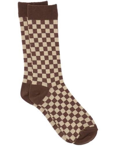 Undercover 'checkerboard' Socks - White