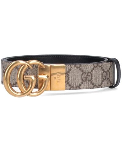 Gucci 'Gg Marmont' Reversible Belt - White