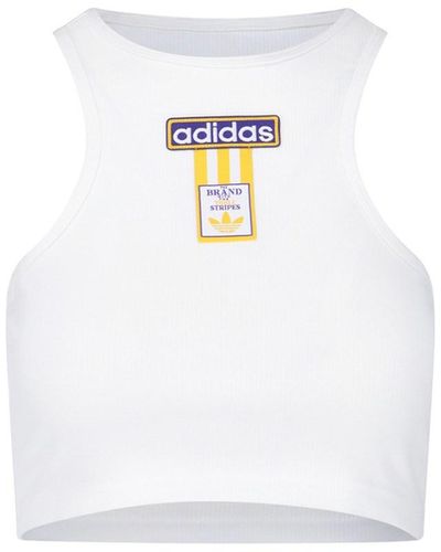 adidas Top Crop Logo - Bianco