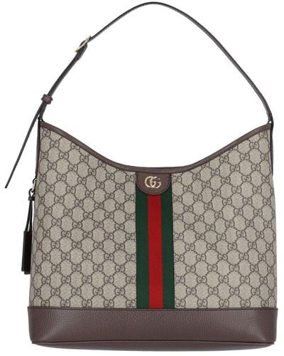 Gucci Medium Shoulder Bag "ophidia Gg" - Grey