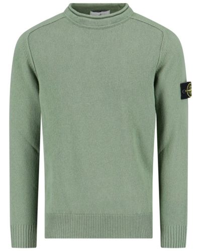 Stone Island Logo Sweater - Green
