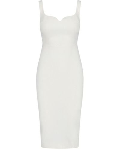 Victoria Beckham Shift Midi Dress - White