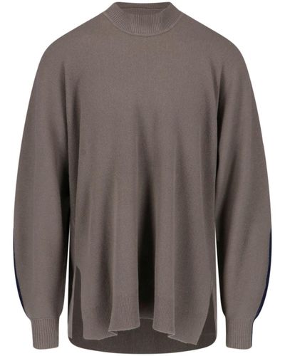 HOMME PLISSÉ 'framework Knit' Sweater - Gray
