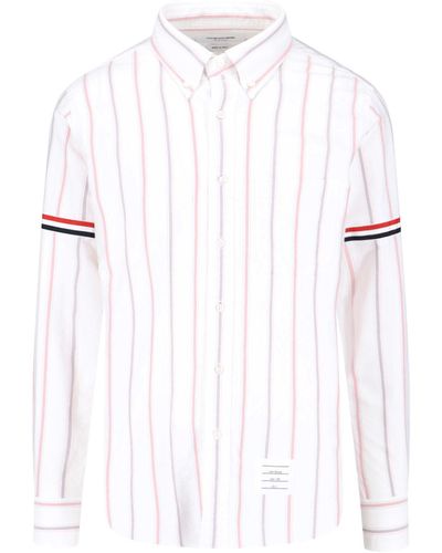 Thom Browne Stripe Shirt - White