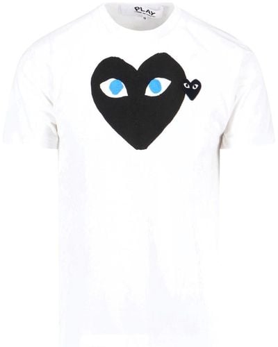 COMME DES GARÇONS PLAY Heart Print T-shirt - White