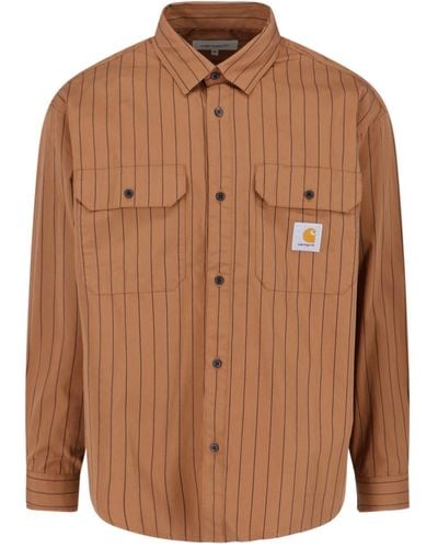 Carhartt 'l/s Orlean' Shirt - Brown