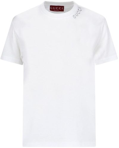 Gucci T-Shirt Logo - Bianco