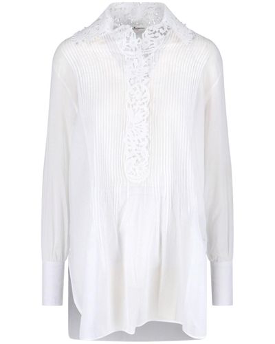 Ermanno Scervino Ribbed Shirt - White