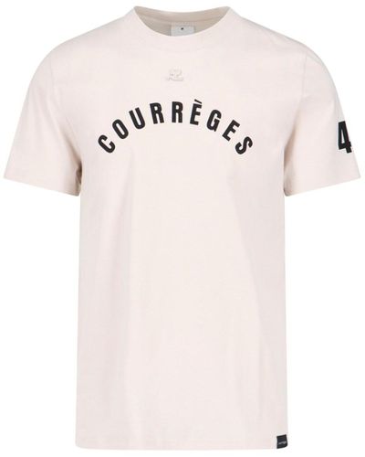 Courreges T-Shirt Logo - Rosa