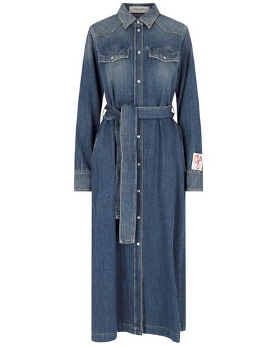 Golden Goose Shirt Dresses - Blue