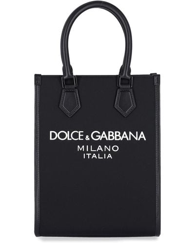 Dolce & Gabbana Logo Small Shoulder Bag - Black