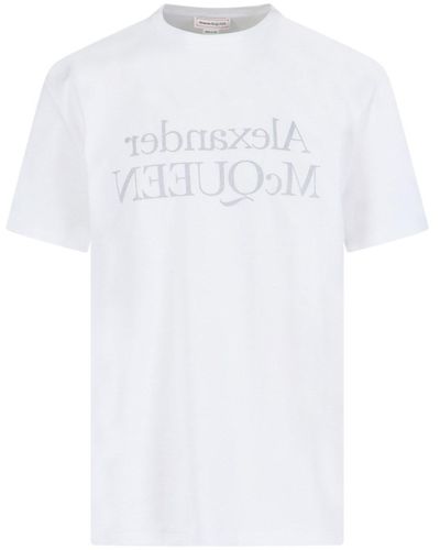 Alexander McQueen 'logo Riflesso' T-shirt - White