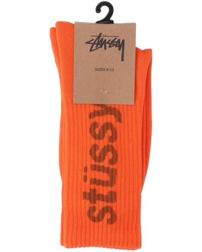 Stussy Calze Logo - Arancione