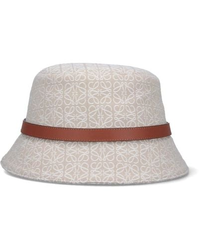 Loewe Cappello Bucket Anagram - Bianco