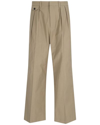 DUNST Pin Tuck Trousers - Natural