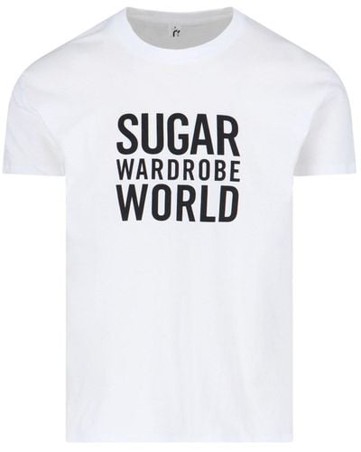 Sugar T-Shirt "#Wardrobeworld" - Bianco