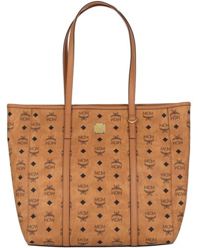 MCM Borsa Tote Media "Aren" - Marrone