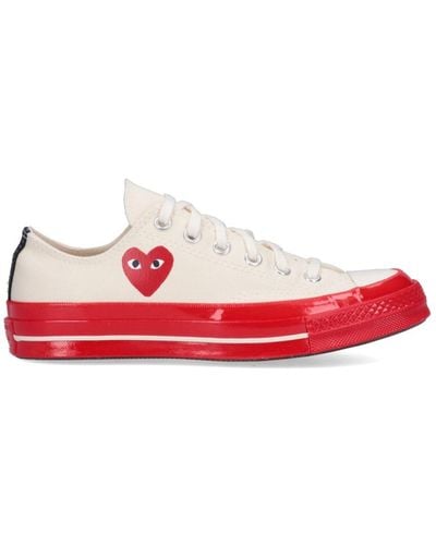 COMME DES GARÇONS PLAY Chuck 70 Low-Top Sole Sneakers - Red