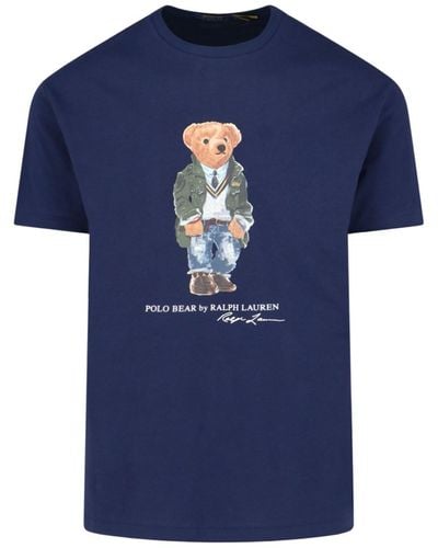 Polo Ralph Lauren T-Shirt "Polo Bear" - Blu