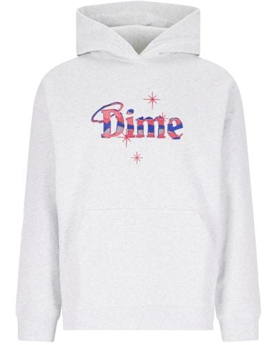 Dime Logo Embroidery Sweatshirt - White