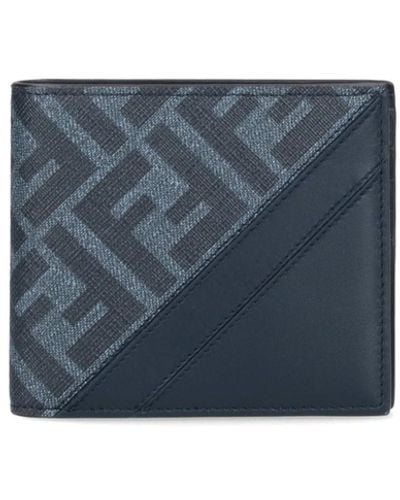 Fendi Bi-fold Wallet "diagonal" - Blue