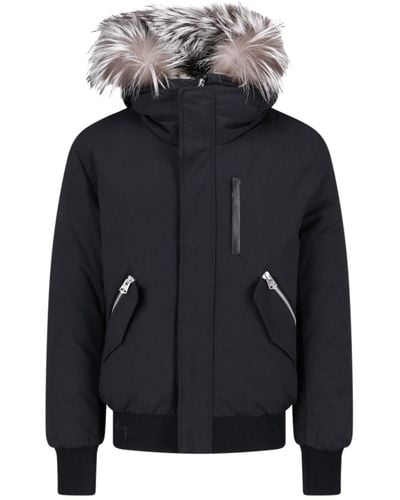 Moritz, Rabbit fur-lined twill parka with removable silver fox fur