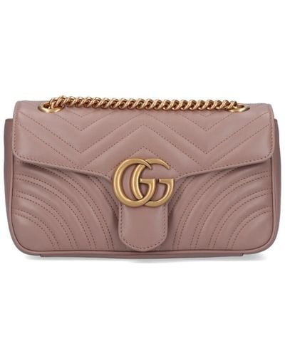 Gucci 'Gg Marmont' Shoulder Bag - Pink